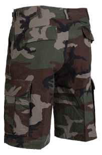 Carica immagine in Galleria Viewer, Bermuda BDU style cotone  rip stop camouflage woodland 
