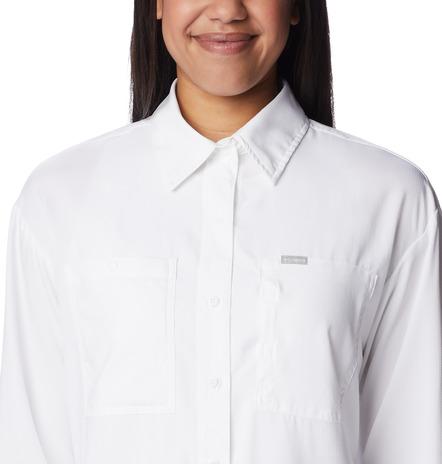 camicia donna estiva protettiva con filtro solare upf 50 e tecnologia traspirante. columbia Bianco 