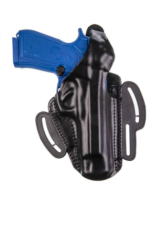 fondina cuoio con techno asole per glock 19/23 colore nero 