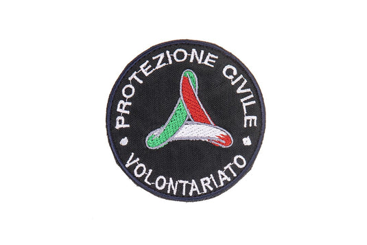 patch ricamata rotonda protezione civile 