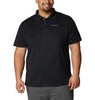 COLUMBIA Polo Utilizer™ da uomo Columbia TAGLIE GRANDI NERO