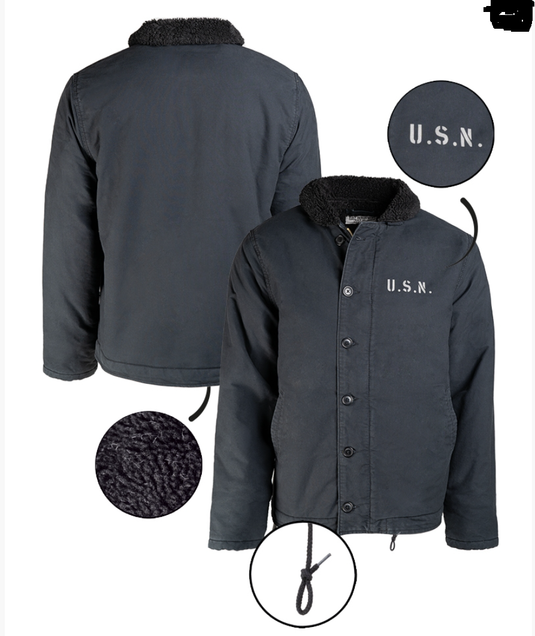 US Navy deck jacket N-1 NAVY Blue 