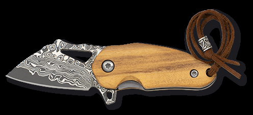 Coltello chiudibile tascabile lama damasco 56 strati 