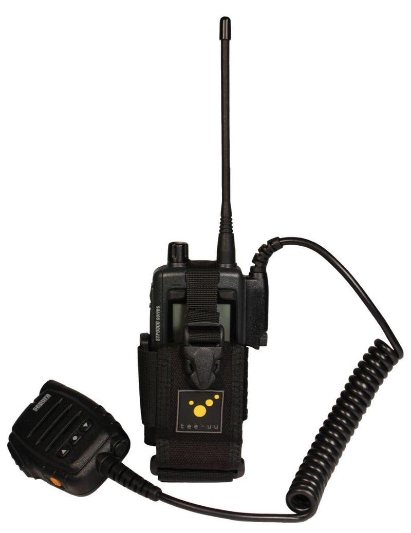Load image into Gallery viewer, Ring portaradio portacellulare in cordura nero 
