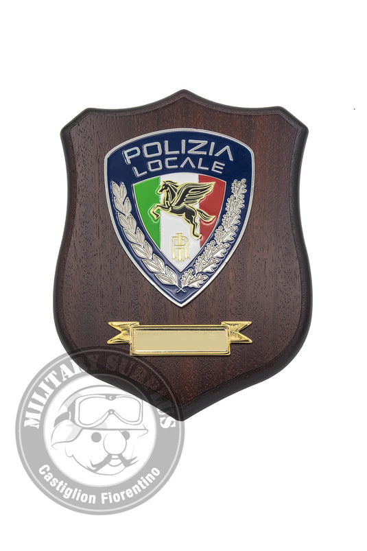 Crest Polizia Locale pegaso + cartiglio per personalizzazione 