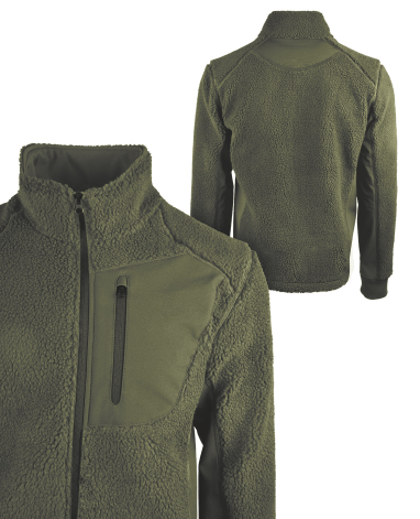 Carica immagine in Galleria Viewer, Giacca in pile orsetto per climi freddi BEARFORCE. Verde Oliva 
