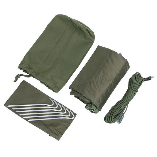 tarp 3x3 completo di picchetti e corde 