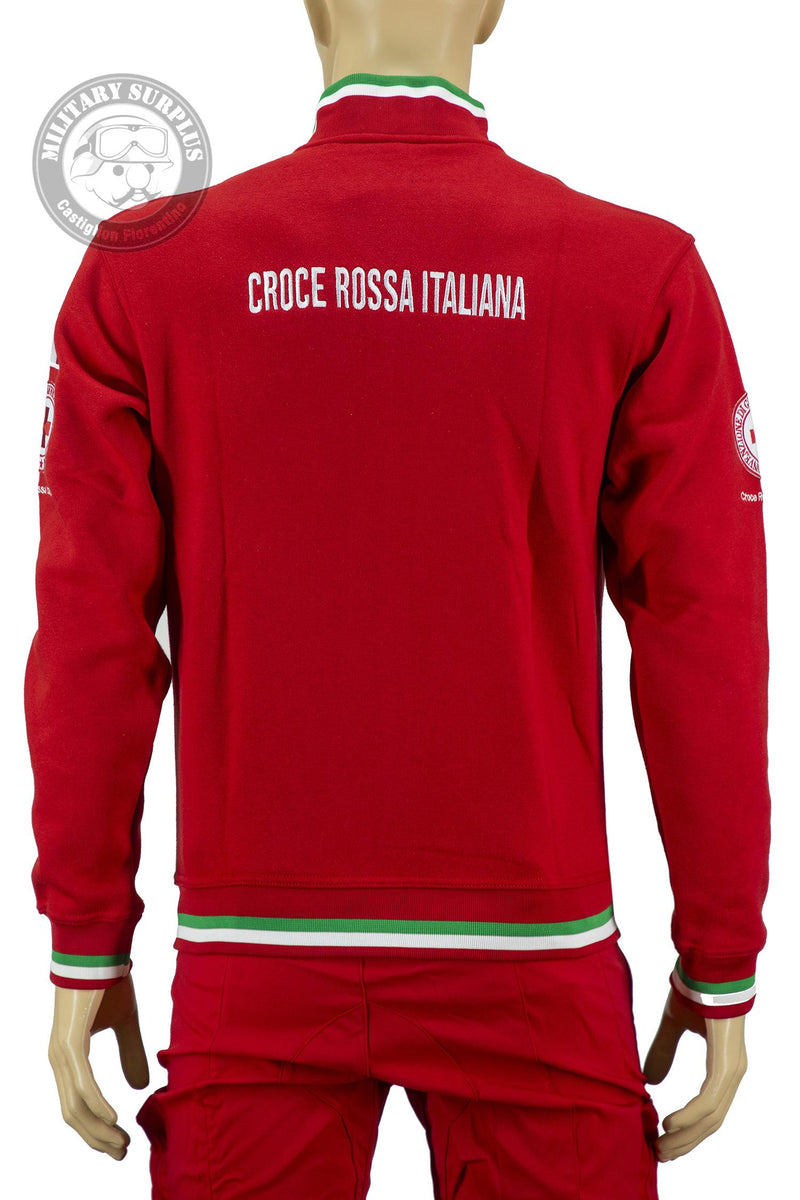 Carica immagine in Galleria Viewer, Felpa giacca zip lunga Croce Rossa Italiana con riami e tricolore 

