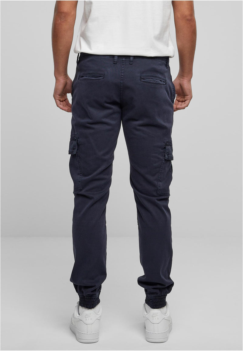 Carica immagine in Galleria Viewer, Cargo washed jogging twill pants Midnight Blue 
