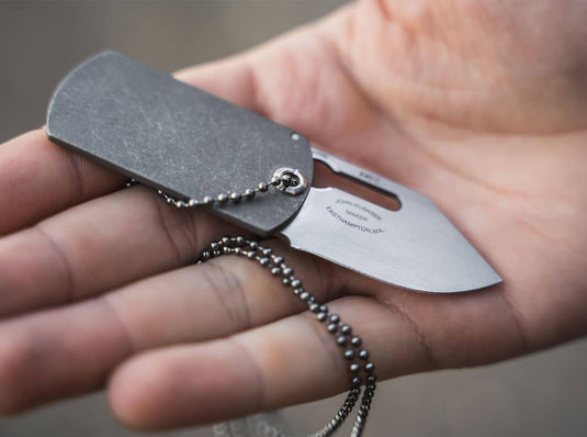 Dog Tag folding Knife Boker Plus 