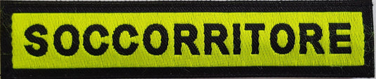 reverse qualifica 12x2.5 giallo nero con velcro SOCCORRITORE 