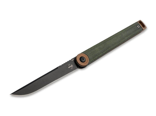 kaizen green canvas micarta 