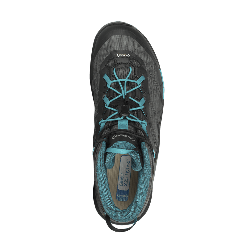 Carica immagine in Galleria Viewer, AKU ROCKET MID DFS GTX WS DONNA NERO-TURCHESE<BR/> 
