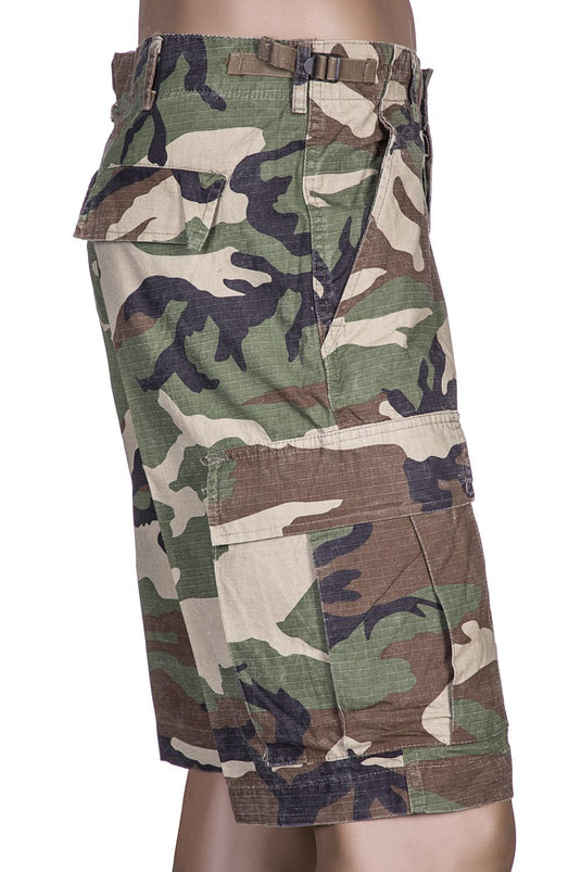 Bermuda BDU style cotone  rip stop camouflage woodland 