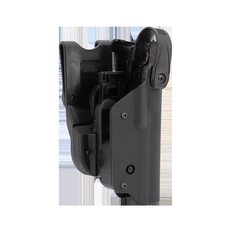 Carica immagine in Galleria Viewer, GHOST 5 per Beretta APX A1, fondina police nera destra con modulo rotativo. 
