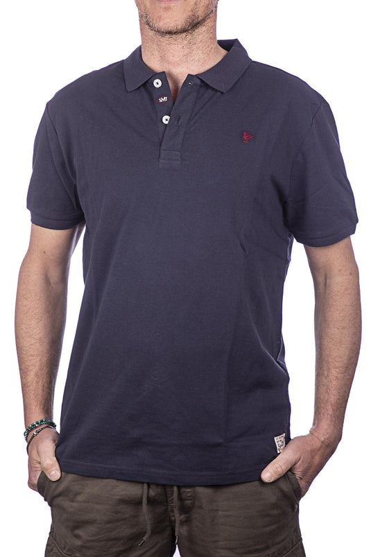 Polo uomo basica Smithy's blu navy<BR/> 