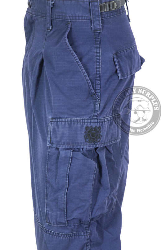 US BDU pantaloni da combattimento marina americana usati blu navy 