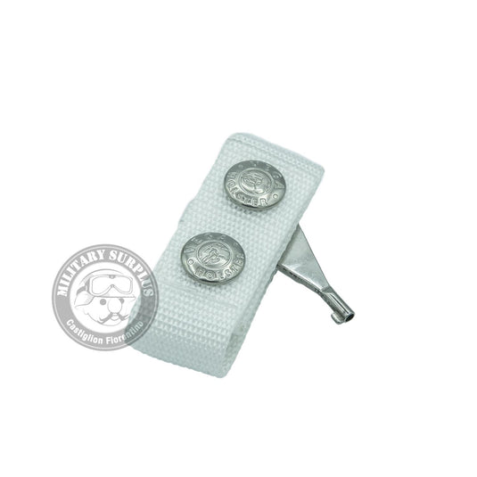 distanziale con chiave per manette, a nastro in cordura. colore bianco 