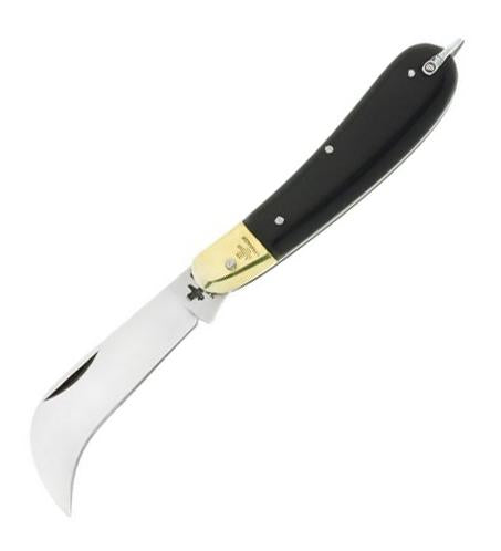 Roncola mezza luna testa ottone 17 cm manico in ABS 