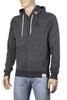 SMITHY'S smithy's felpa uomo cappuccio e zip grigio scuro melange