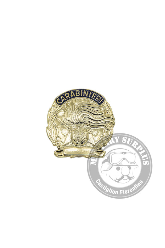 Placca in metallo con clip CARABINIERI matricolata ORO 