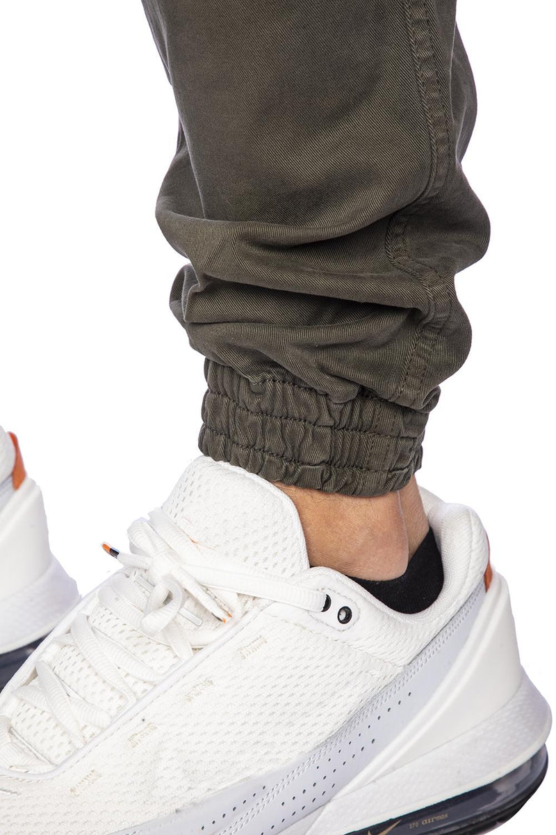 Carica immagine in Galleria Viewer, Smithy's pantaloni cargo uomo con elastico verde militare 
