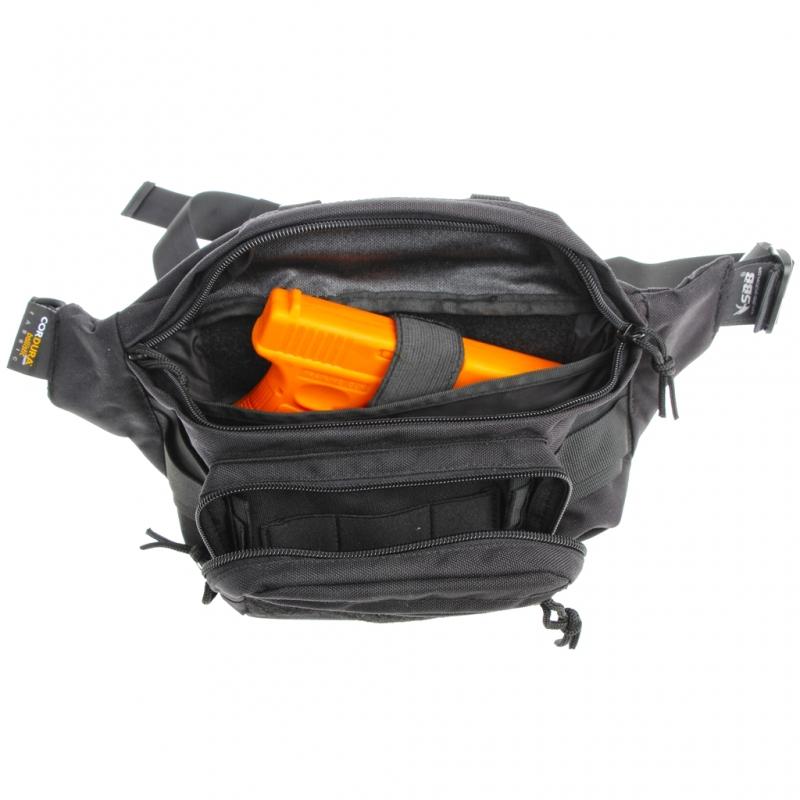 Load image into Gallery viewer, MARSUPIO T3 IN CORDURA CON SUPPORTO PER ARMA NERO 
