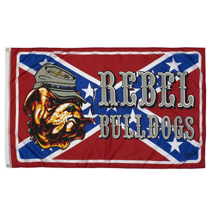 bandiera in polyester economico 100 x150 RIBELLE CONFEDERATA BULLDOGS 