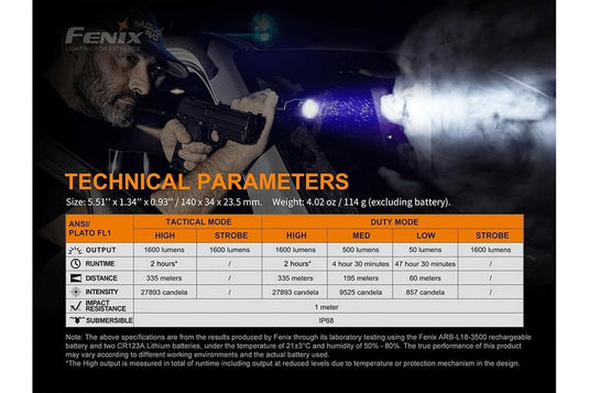 TORCIA FENIX TK11 TACTICALl version 1600 lumen 