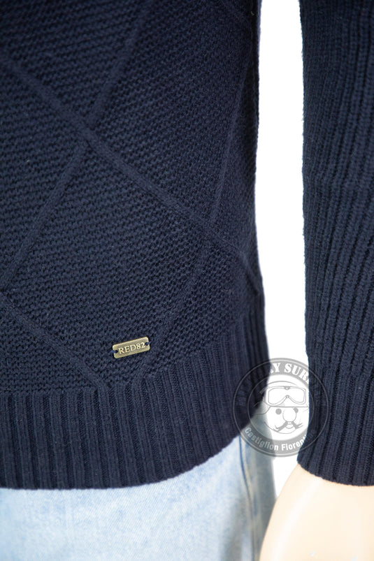 Smithy's maglioncino mezza zip uomo Blu navy 