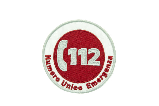 patch ricamata rotonda 112 emergenza 