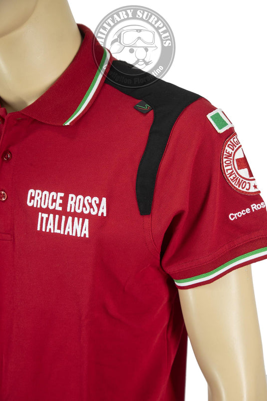 Polo manica corta ricamata Croce Rossa Italiana area 3 