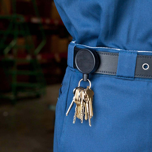 portachiavi key back con cavetto cm 70 attacco alla cintura con clip 
