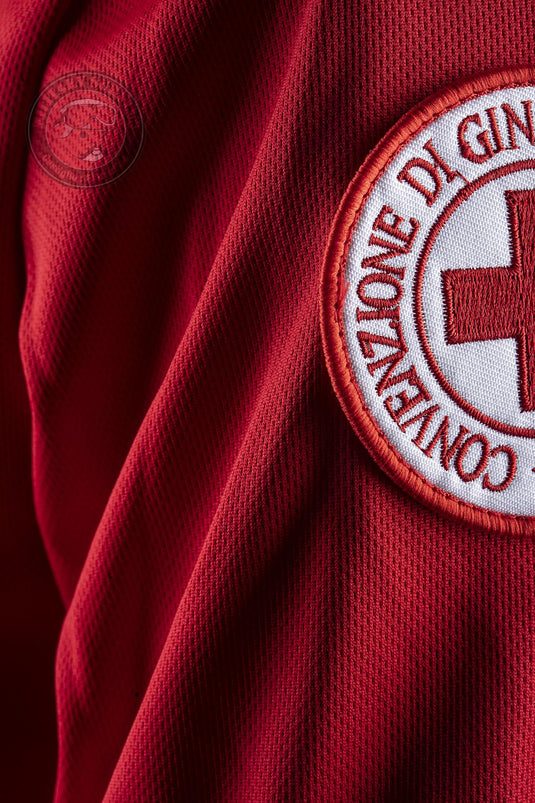 T-shirt in tessuto tecnico CROCE ROSSA ITALIANA  con tricolore 