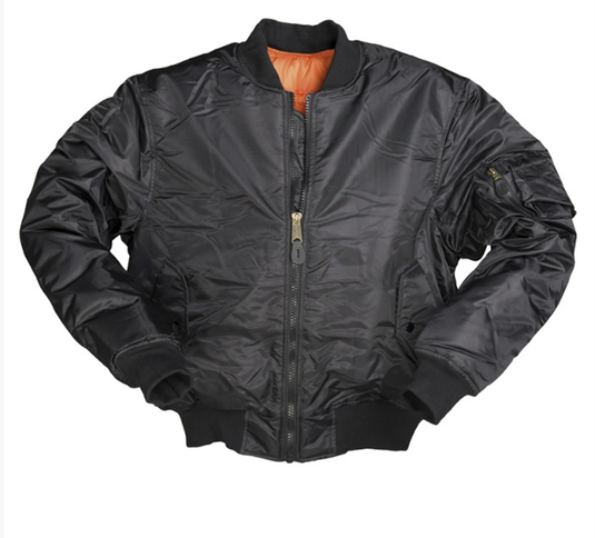 US FLIGHT JACKET 'MA1® STYLE BLACK/ORANGE 