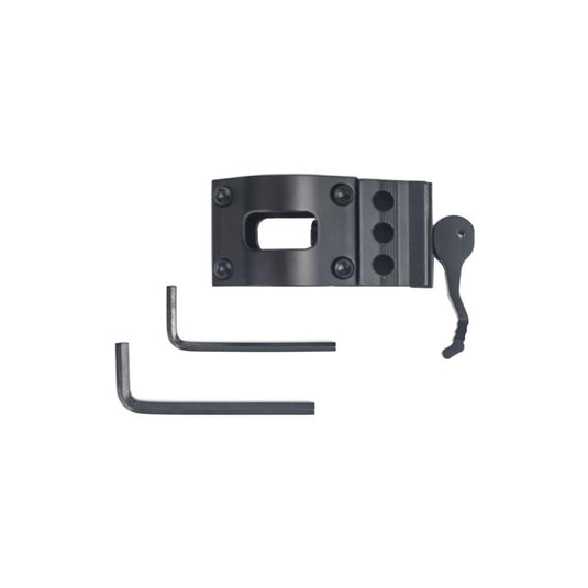 metal attacco 45° diametro 1" con quick detach per torcia o laser nero 