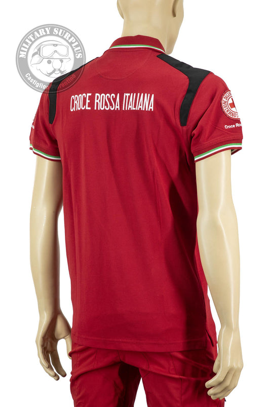 Polo manica corta ricamata Croce Rossa Italiana area 3 