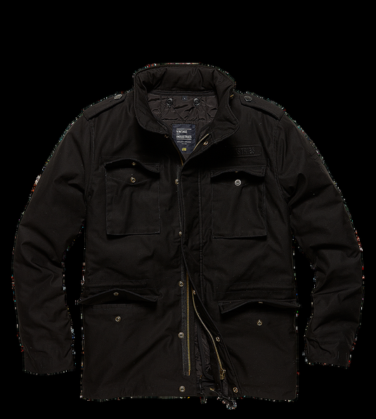 capper parka jacket men style m65 nero stone washed 