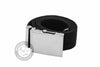 VEGA cotton webbing belt h. 4 cm. neutral black buckle