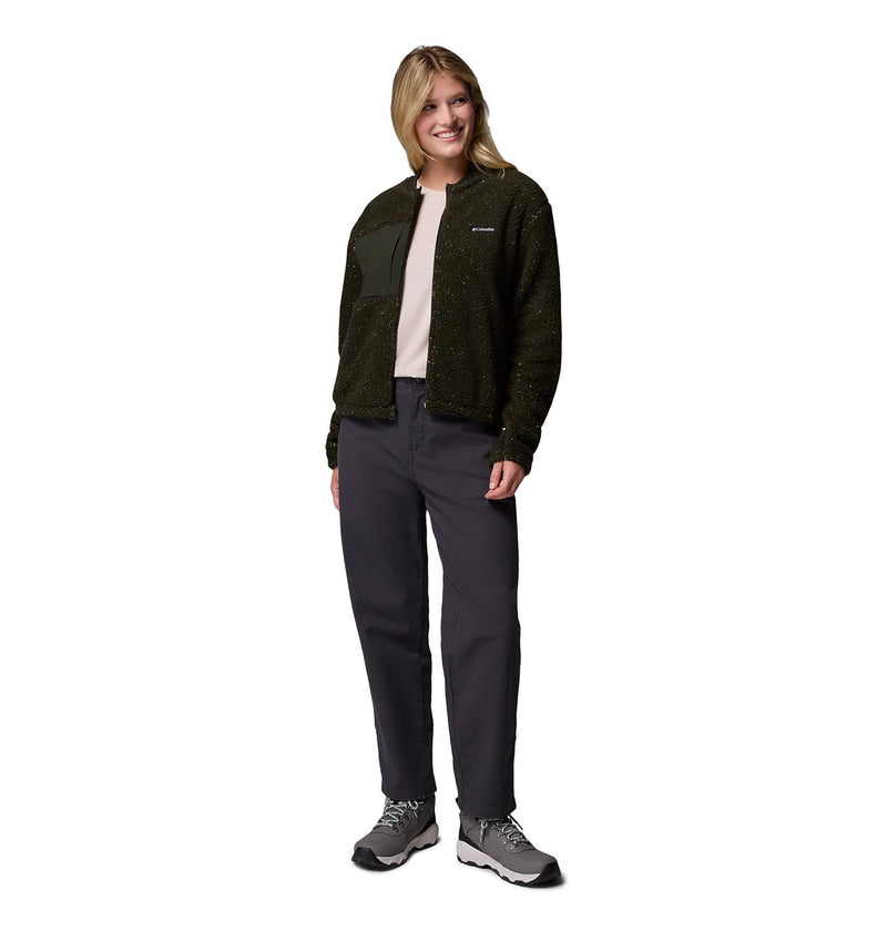 Carica immagine in Galleria Viewer, Bomber in pile Stellar Path™ da donna verde melange 
