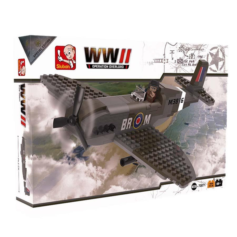 Load image into Gallery viewer, sluban wwii supermarine spitfire m38-70071 
