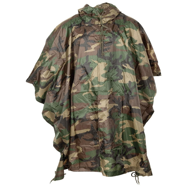 Load image into Gallery viewer, poncho rip-stop WOODLAND CAMO 144x223cm 

