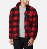 COLUMBIA WINTER PASS GIACCA ORSETTO UOMO A QUADRI ROSSO E NERO