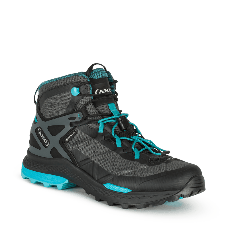 Carica immagine in Galleria Viewer, AKU ROCKET MID DFS GTX WS DONNA NERO-TURCHESE<BR/> 

