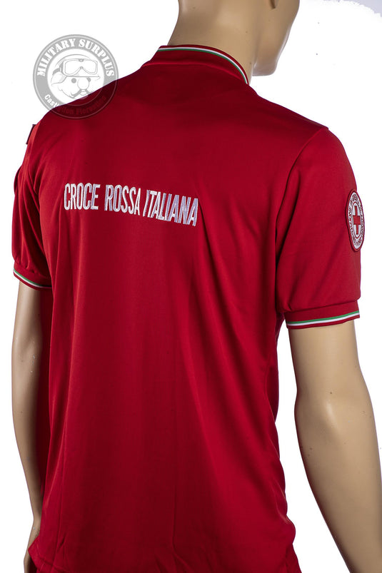T-shirt in tessuto tecnico CROCE ROSSA ITALIANA  con tricolore 
