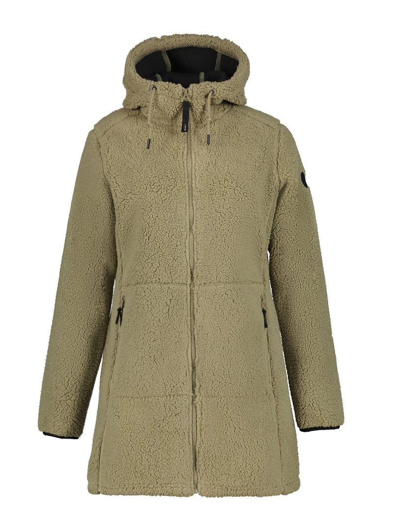 Load image into Gallery viewer, Agra giacca lunga donna in pile agnellato icepeak 
