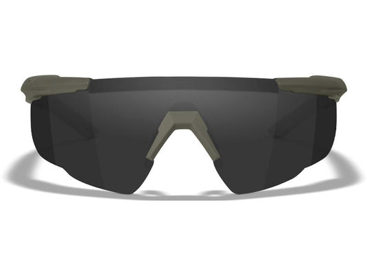Saber Advanced occhiali tattici a protezione balistica set 3 lenti trasparente + grey + light rust montatura OD GREEN 