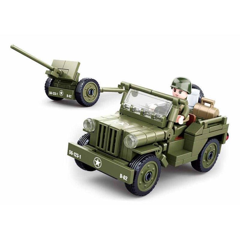 Load image into Gallery viewer, jeep alleata + cannone antiaereo m38-b0853 
