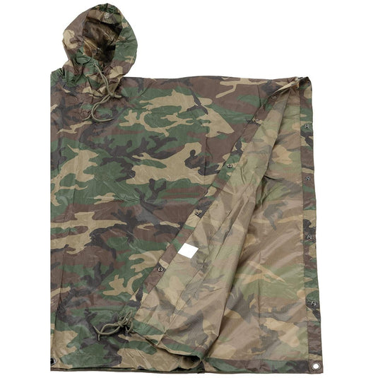 poncho rip-stop WOODLAND CAMO 144x223cm 