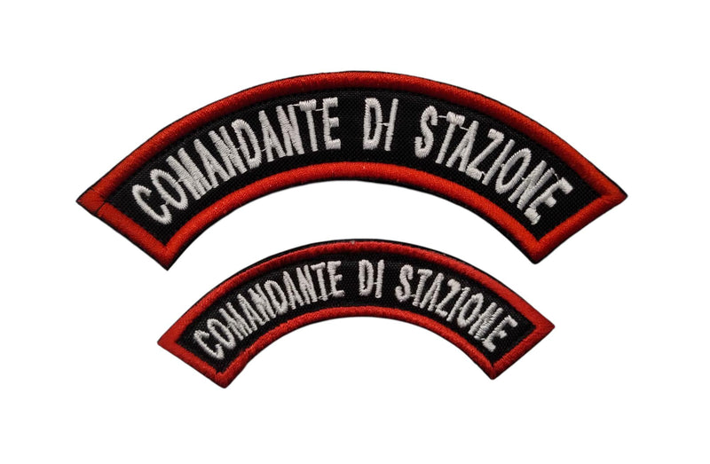 Load image into Gallery viewer, Etichetta Carabinieri COMANDANTE DI STAZIONE ricamata con velcro 
